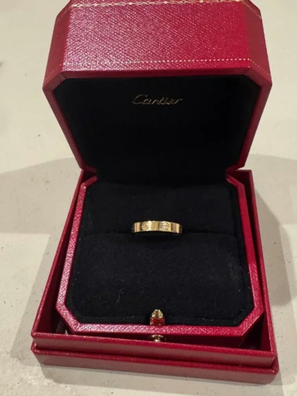 Cartier LOVE Ring Small Model 18kt Yellow Gold COA Box Size 55